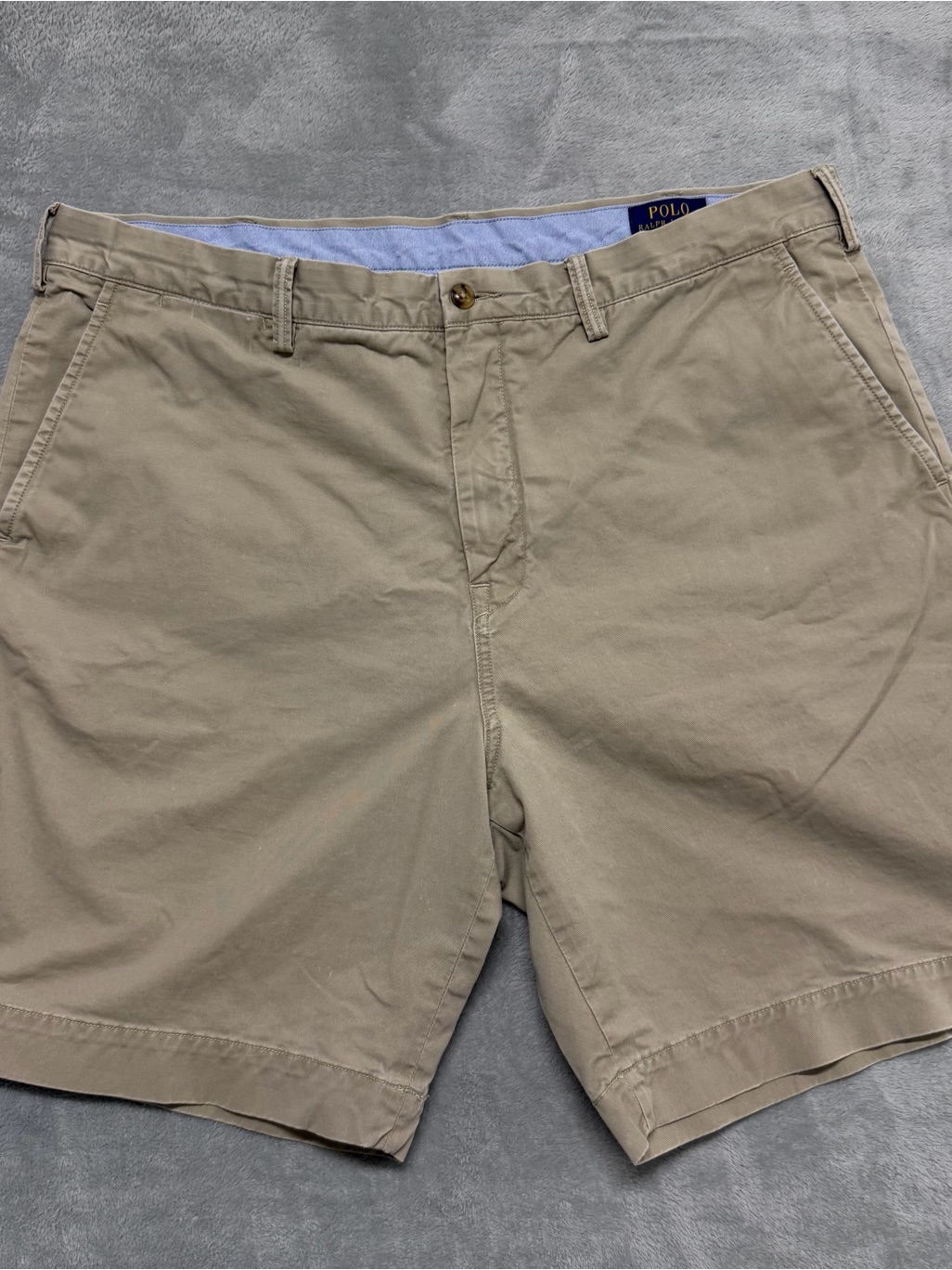 Polo Ralph Lauren Stretch Classic Fit Chino Shorts 7oz Cotton Twill Tan Men’s 40